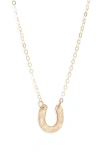 Nashelle Horseshoe Pendant Necklace In Gold