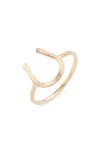 Nashelle Horseshoe Ring In Gold