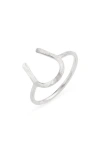Nashelle Horseshoe Ring In Metallic