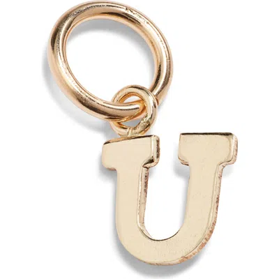 Nashelle Initial Charm In Gold Fill - U