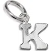 Nashelle Initial Charm In Sterling Silver - K