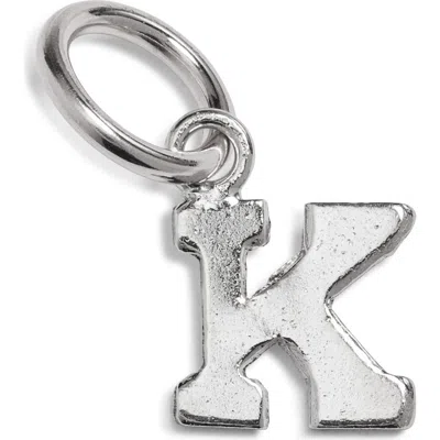 Nashelle Initial Charm In Sterling Silver - K