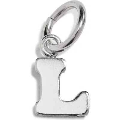 Nashelle Initial Charm In Sterling Silver - L