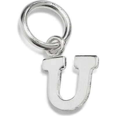 Nashelle Initial Charm In Sterling Silver - U