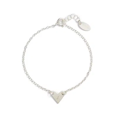Nashelle Initial Heart Bracelet In Metallic