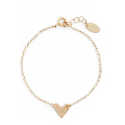 Nashelle Initial Heart Bracelet In Gold