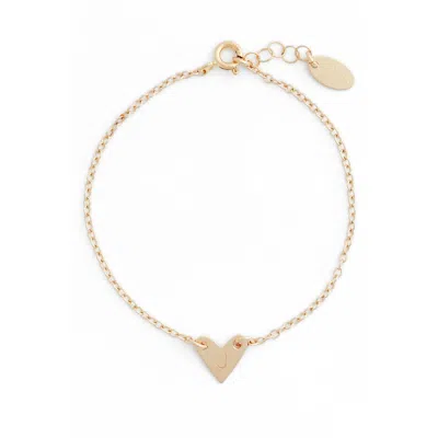 Nashelle Initial Heart Bracelet In Gold