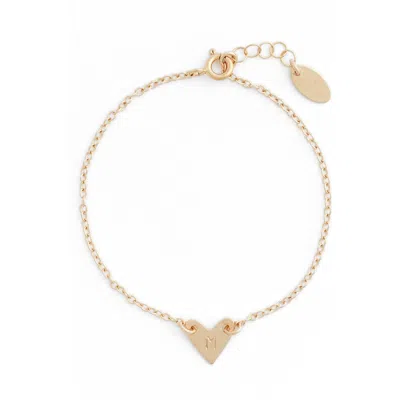 Nashelle Initial Heart Bracelet In Gold