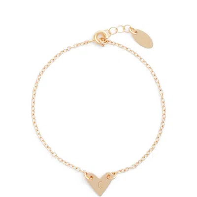 Nashelle Initial Heart Bracelet In Gold