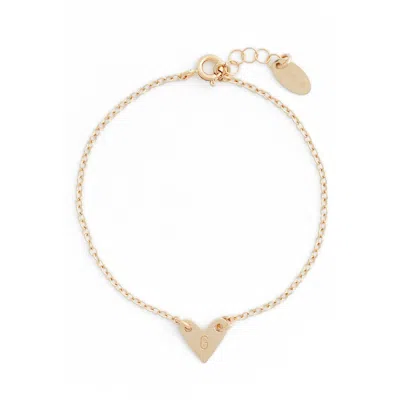 Nashelle Initial Heart Bracelet In Gold