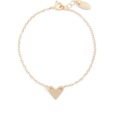 Nashelle Initial Heart Bracelet In Gold