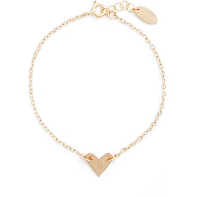 Nashelle Initial Heart Bracelet In Gold