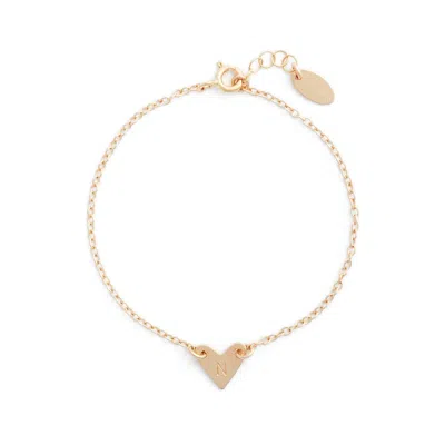 Nashelle Initial Heart Bracelet In Gold