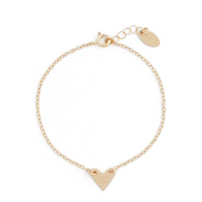 Nashelle Initial Heart Bracelet In Gold