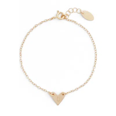 Nashelle Initial Heart Bracelet In Gold