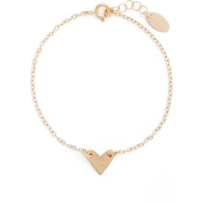 Nashelle Initial Heart Bracelet In Gold