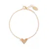Nashelle Initial Heart Bracelet In Gold