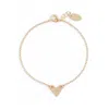 Nashelle Initial Heart Bracelet In Gold