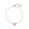 Nashelle Initial Heart Bracelet In Gold