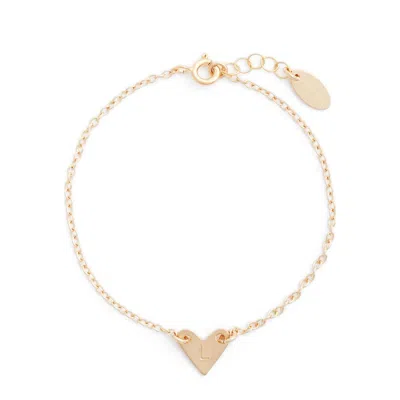 Nashelle Initial Heart Bracelet In Gold