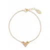 Nashelle Initial Heart Bracelet In Gold