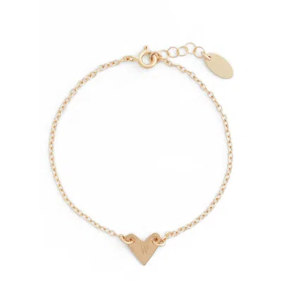 Nashelle Initial Heart Bracelet In Gold