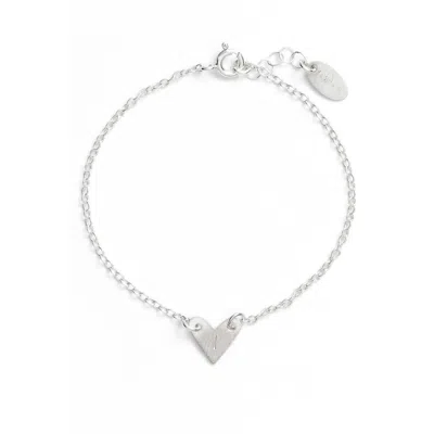 Nashelle Initial Heart Bracelet In Metallic