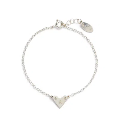 Nashelle Initial Heart Bracelet In Metallic