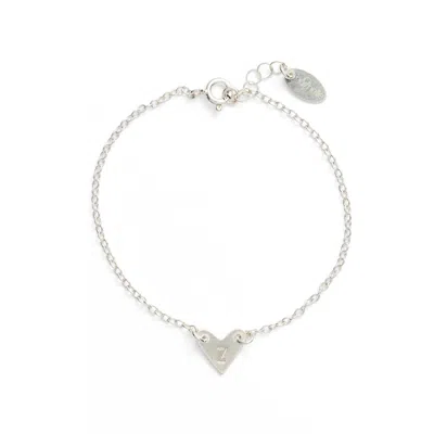 Nashelle Initial Heart Bracelet In Metallic