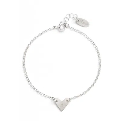 Nashelle Initial Heart Bracelet In Metallic