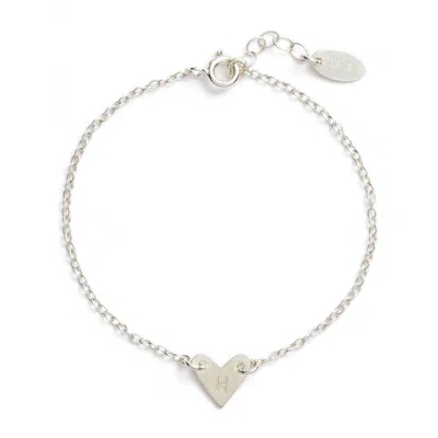 Nashelle Initial Heart Bracelet In Metallic