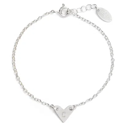 Nashelle Initial Heart Bracelet In Metallic