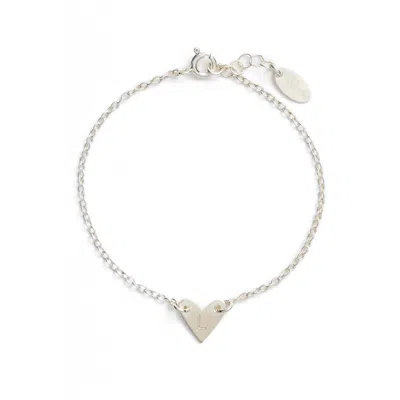 Nashelle Initial Heart Bracelet In Metallic