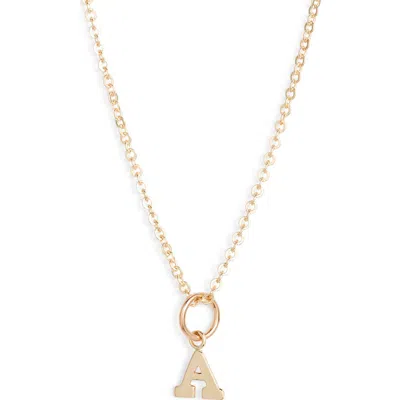 Nashelle Initial Pendant Necklace In Gold Fill - A
