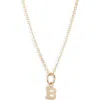 Nashelle Initial Pendant Necklace In Gold Fill - B