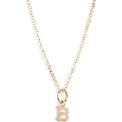 Nashelle Initial Pendant Necklace In Gold Fill - B