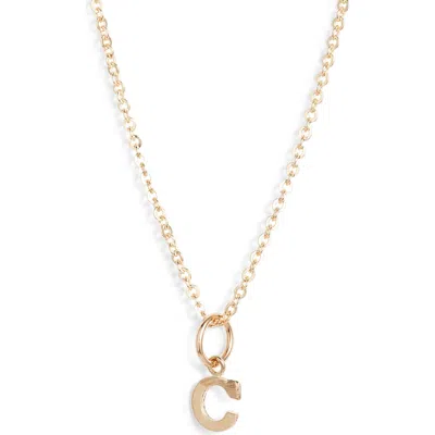 Nashelle Initial Pendant Necklace In Gold Fill - C