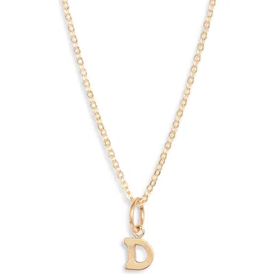 Nashelle Initial Pendant Necklace In Gold Fill - D