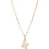 Nashelle Initial Pendant Necklace In Gold Fill - H