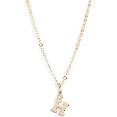 Nashelle Initial Pendant Necklace In Gold Fill - H