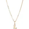 Nashelle Initial Pendant Necklace In Gold Fill - L