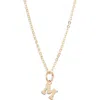 Nashelle Initial Pendant Necklace In Gold Fill - M
