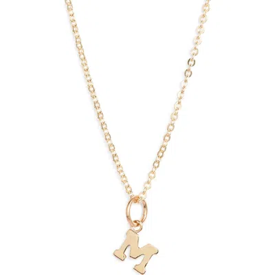 Nashelle Initial Pendant Necklace In Gold Fill - M