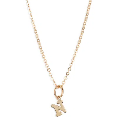 Nashelle Initial Pendant Necklace In Gold Fill - N