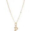 Nashelle Initial Pendant Necklace In Gold Fill - P