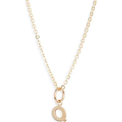 Nashelle Initial Pendant Necklace In Gold Fill - Q