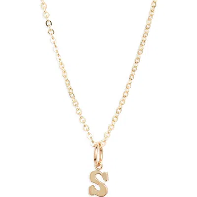 Nashelle Initial Pendant Necklace In Gold Fill - S