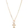 Nashelle Initial Pendant Necklace In Gold Fill - T