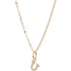 Nashelle Initial Pendant Necklace In Gold Fill - U