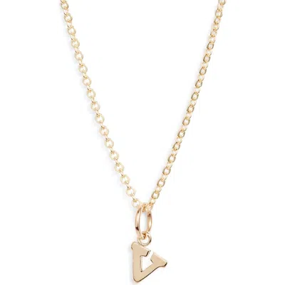 Nashelle Initial Pendant Necklace In Gold Fill - V